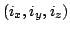 $(i_x,i_y,i_z)$