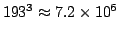 $193^3\approx 7.2\times 10^{6}$