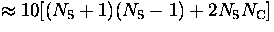 $\approx 10[(N_{\rm S}+1)(N_{\rm
S}-1)+2N_{\rm S}N_{\rm C}]$